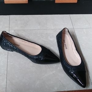 COPY - Jon Josef black leather flats